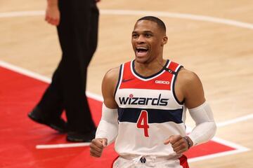 Russell Westbrook, durante un partido de la NBA con los Wizards.