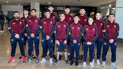 El equipo español en los Campeonatos de Europa de categoría Joven en Ereván, Armenia.