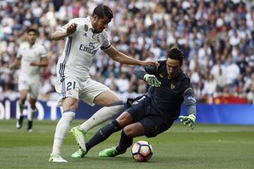 Morata in action against Sevilla