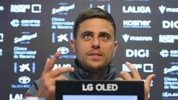 Lisci durante la rueda de prensa de hoy.