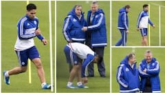 Hiddink trabaja solo con Falcao en su primer entrenamiento