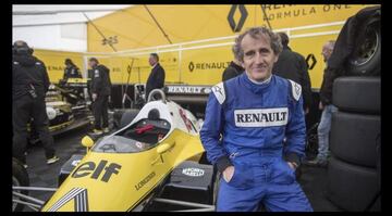 Alain Prost, durante una exhibición con Renault en 2018.