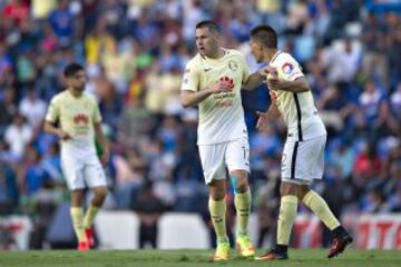 Las Águilas del América terminaron dando una voltereta histórica ante Cruz Azul tras ir perdiendo al medio tiempo por tres goles.