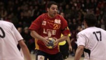 Chema Rodr&iacute;guez, con la Selecci&oacute;n de balonmano.