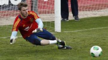 De Gea, en una concentraci&oacute;n de la Selecci&oacute;n.