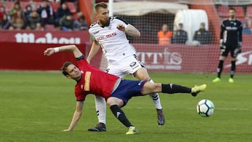 Esteban Saveljich durante esta temporada en su cesión en el Albacete.