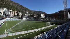 Soccer Football - World Cup - UEFA Qualifiers - England Training - Estadi Nacional, Andorra La Vella, Andorra - October 8, 2021 General view of the pitch before training Action Images via Reuters/Carl Recine