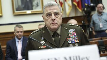 WASHINGTON, DC - APRIL 05: Chairman of the Joint Chiefs of Staff Gen. Mark Milley testifies before the House Armed Services Committee on Capitol Hill, April 5, 2022 in Washington, DC. The Committee held a hearing on the Defense Department's fiscal year 2023 budget request. Kevin Dietsch/Getty Images/AFP
== FOR NEWSPAPERS, INTERNET, TELCOS & TELEVISION USE ONLY ==