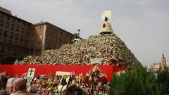 Ofrenda floral a la Virgen del Pilar.