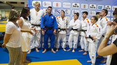 Rienda, con la Selecci&oacute;n de judo. 