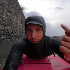 Borja Agote aprovecha “un mar mega gigante” para surfear “la ola infinita”