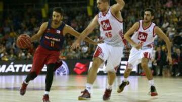 Juan Carlos Navarro ante Kanacevic.