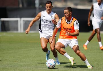 Lucas Vázquez y Eden Hazard.