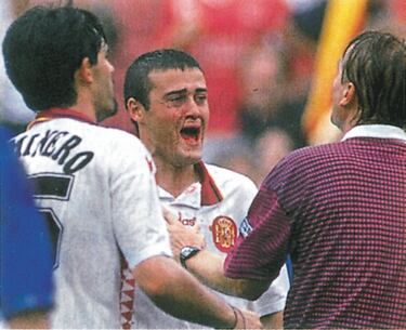 Sandor Phul, árbitro húngaro del encuentro, no escuchó las airadas protestas de los españoles e hizo oídos sordos corriendo un tupido velo. Sin embargo, en la repetición se vio claramente que Mauro Tassotti pegó un codazo muy fuerte a al jugador de España Luis Enrique.