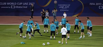 Último entrenamiento antes de la final del Mundial de Clubes