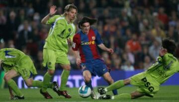 En el año 2007 Messi emuló al gran Maradona marcando un gol muy similar al del 'Barrilete Cósmico'. Fue al Getafe en semifinales de la Copa de Rey.