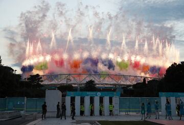 Ceremonia de apertura de la Euro 2020 en el estadio Olí­mpico de Roma.