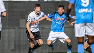 Mexico international Hirving Lozano started but was off the field when Napoli scored all three goals in their Serie A win over Spezia.