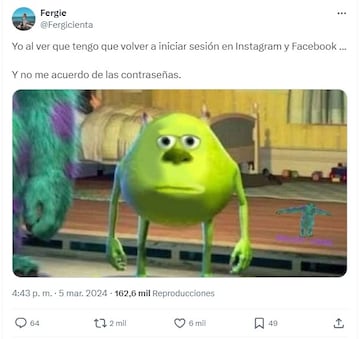 Los mejores memes de la caída de Instagram y Facebook