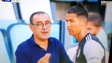 La polémica de Cristiano por gesto a Sarri: ¿falta de respeto?