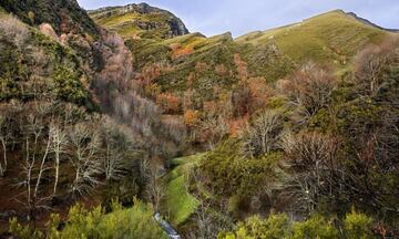 O Courel es uno de los territorios míticos de Galicia, la reserva natural y espiritual de los gallegos. Con su biodiversidad, las montañas de estas sierras conforman algunas de las postales de mayor belleza que se pueden encontrar en este rincón del mundo. El paisaje, desbordante de colores y matices, pertenece a la categoría de lugares irreales que sólo se pueden explicar cuando son percibidos en primera persona. La poesía de Uxío Novoneyra, el gran poeta de O Courel, logró describir con palabras tanta hermosura. 