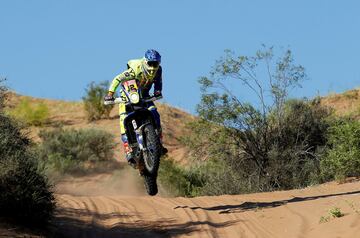 Decimotercera etapa entre San Juan y Córdoba. El piloto español Juan Pedrero Garcia con Sherco.