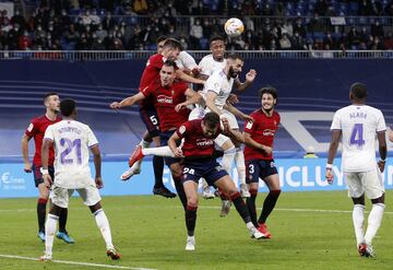 Davi García, Eder Militao, Lucas Torró, Karim Benzema y Juan Cruz.