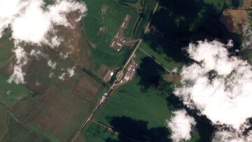 FILE PHOTO: A satellite image shows the Sudzha border crossing in Oleshnya, Kursk Region August 1, 2024 in this handout obtained August 8, 2024 by Reuters. 2024 Planet Labs Inc/Handout via REUTERS THIS IMAGE HAS BEEN SUPPLIED BY A THIRD PARTY. THIS PICTURE WAS PROCESSED BY REUTERS TO ENHANCE QUALITY. AN UNPROCESSED VERSION HAS BEEN PROVIDED SEPARATELY. MANDATORY CREDIT./File Photo