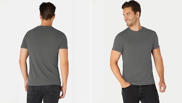 5 camisetas básicas para hombre (por 5 euros cada una) que se ha convertido en el ‘pack’ más ahorrador de Amazon en su web.