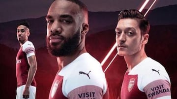 El Arsenal, cuando anunció el inicio de su patrocinio, en 2018.