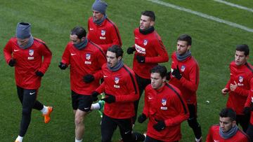 Entrenamiento del Atl&eacute;tico. 