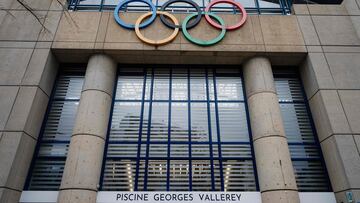 This photograph taken on March 5, 2024, shows a view of the main entrance of the Georges Vallerey swimming pool, which is under renovation to serve as a training pool for Olympic and Paralympic athletes selected for the Paris 2024 Games, in Paris. The Georges-Vallerey swimming pool and its facilities in Paris' 20th arrondissement, which was specially built for the 1924 Olympic Games, has been completely renovated in order to allow for athlete training during the upcoming Paris 2024 Olympic and Paralympic Games. (Photo by Dimitar DILKOFF / AFP)