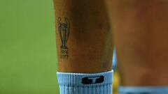 Danilo luce tatuaje con las dos Champions que ganó con el Real Madrid