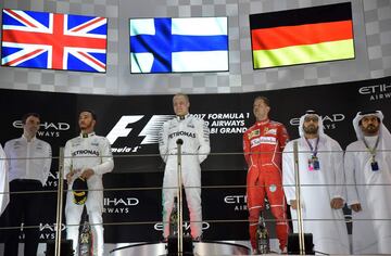 Lewis Hamilton, Valtteri Bottas, Sebastian Vettel