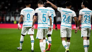 MILAN, ITALY - OCTOBER 11: Jorginho of Chelsea FC celebrates after scoring a penalty goal during the UEFA Champions League football match AC Milan vs Chelsea FC at San Siro stadium in Milan, Italy on October 11, 2022 (Photo by Piero Cruciatti/Anadolu Agency via Getty Images)