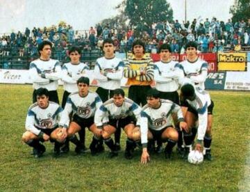 El "Chico", abajo y al centro en esta formación de Osorno del año 1992, dejó la cárcel en la ciudad del sur para integrarse al cuadro lechero de entonces.