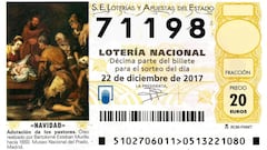 71,198, Premio Gordo del Sorteo de Lotería de Navidad