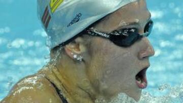 <strong>SATISFECHA.</strong> Mireia Belmonte terminó muy satisfecha con su actuación aunque no pudo entrar en la final.