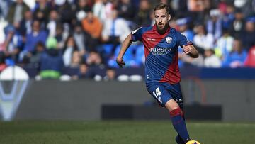 LEGANES, SPAIN - JANUARY 12: Jorge Pulido of SD Huesca in action during the La Liga match between CD Leganes and SD Huesca at Estadio Municipal de Butarque on January 12, 2019 in Leganes, Spain. (Photo by Quality Sport Images/Getty Images)