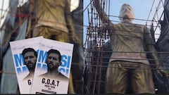 La gigante estatua de Messi en India que espera ser develada por él mismo