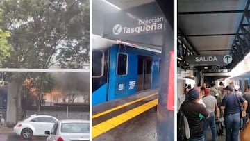 ¡De última hora! Se registra incendio al interior de la estación La Noria del Tren Ligero en CDMX; así fue el momento.