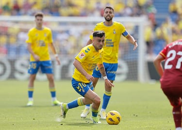 Alberto Moleiro (1,71 m), Sandro Ramírez (1,74 m) y Fabio González (1,76 m) son los jugadores más bajitos de la plantilla de las Palmas, siendo esta la segunda más bajita de las grandes ligas.
