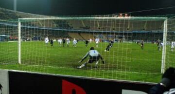 In action against Dynamo Kiev in December 2006, his last major moment with Real Madrid, before heading to Milan.