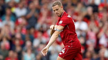 Jordan Henderson durante un partido.