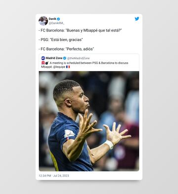 Aluvión de memes tras la relación Mbappé - Barça