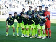 Once del Ceuta en La Rosaleda.