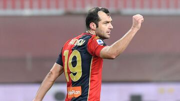 06 February 2021, Italy, Genoa: Napoli's Goran Pandev celebrates scoring during the Italian Serie A soccer match between Genoa and Napoli at the Luigi Ferraris Stadium. Photo: Tano Pecoraro/LaPresse via ZUMA Press/dpa
Tano Pecoraro/LaPresse via ZUMA