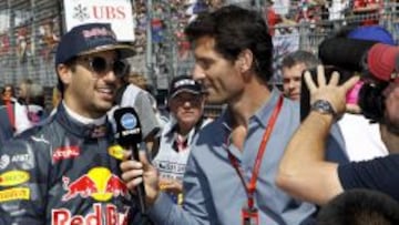 Daniel Ricciardo responde a las preguntas de Webber.