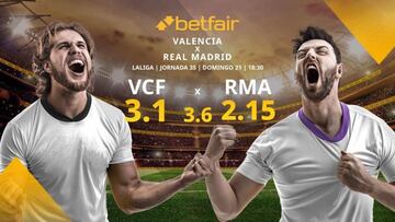 Valencia CF vs. Real Madrid CF: alineaciones, horario, TV, estadísticas y pronósticos LaLiga