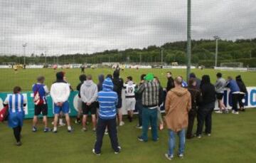 Incidentes en el entrenamiento del Deportivo de la Coruña